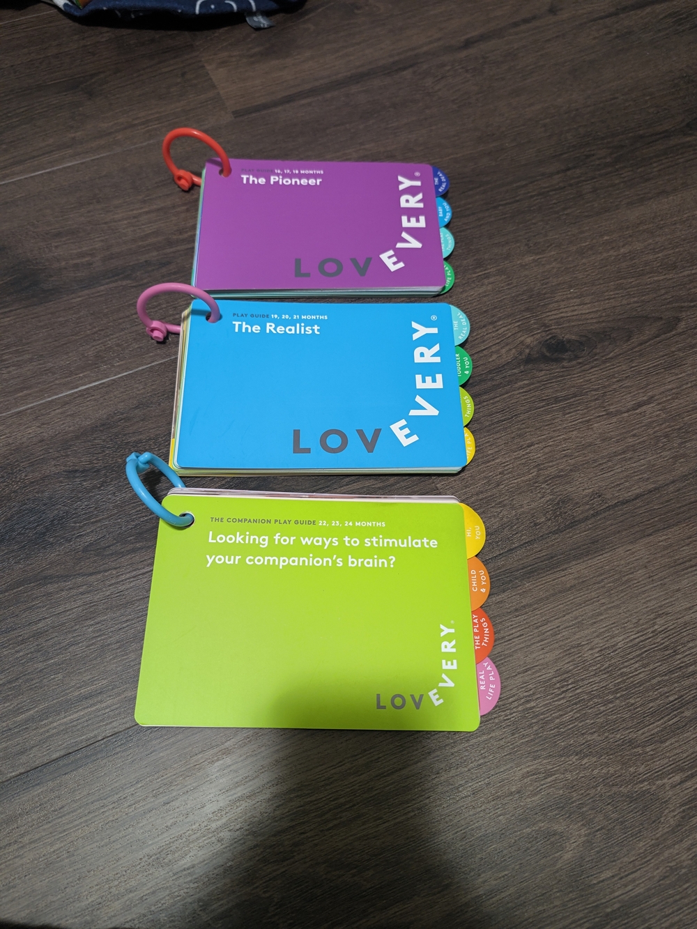 Lovevery Sensory Learning Cards - Green, Blue, Purple
